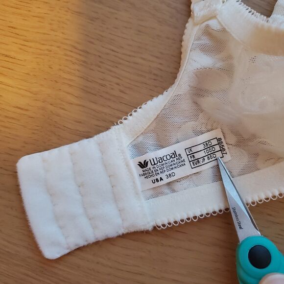 Wacoal #85567 Cream Floral Bra Size 38D - Picture 8 of 9